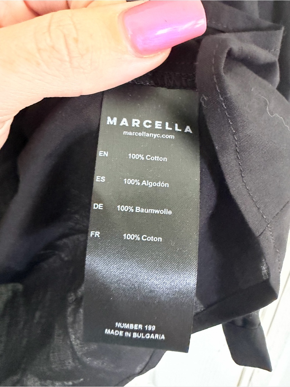 Marcella NYC Kissena Top Black Cotton Voile Babydoll Blouse XS NWT Transitional - Picture 10 of 12